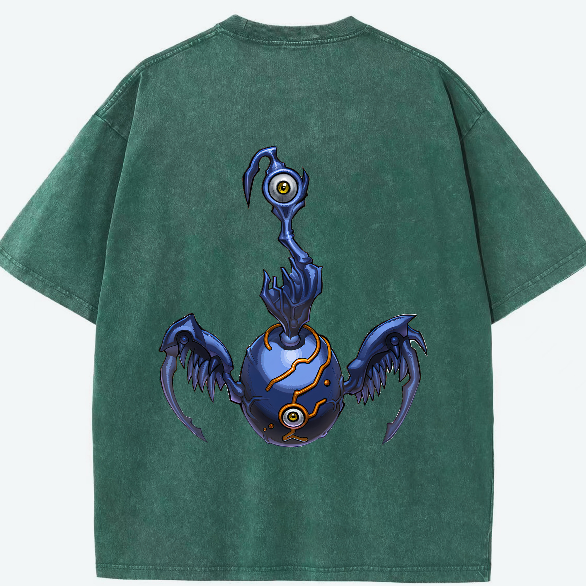 （画像用） 遊☆戯☆王 Yu-Gi-Oh! 綿100% ヴィンテージ風 半袖Tシャツ（背面プリント）